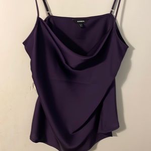 BNWOT Express Dressy cowl neck silk top